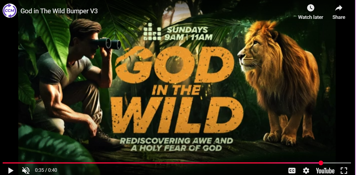 God in the wild sermon bumper